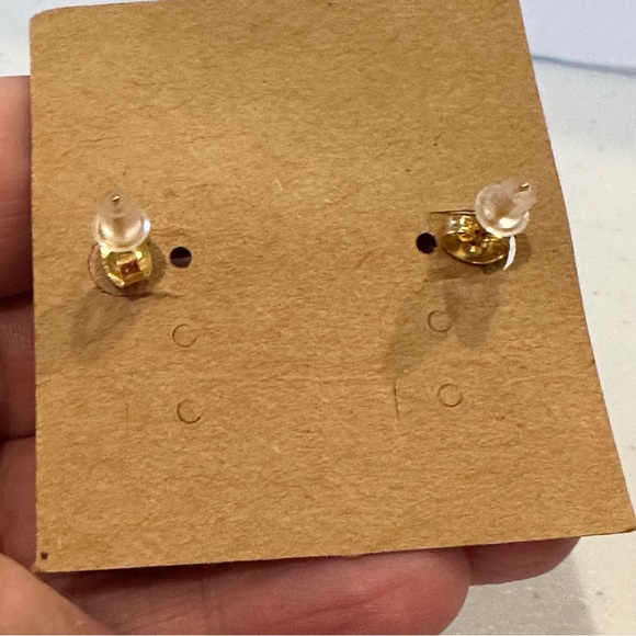 NWT Earrings by Plunder- gold tone post back with small circle dangle - Picture 6 of 6